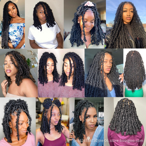 Japanese kaneka fiber locs crochet hair 12" distressed faux locs crochet, short faux locs distress crochet hair